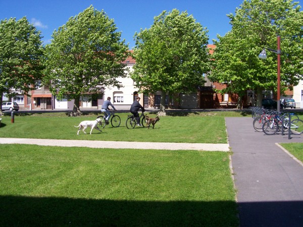 Public space in front of Arques library, Pas de Calais, France