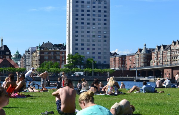 sunbathing